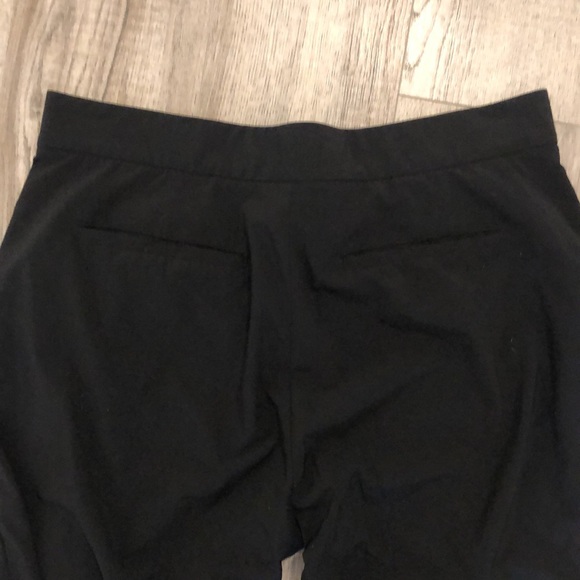 Athleta black crop trouser pant with zip and button closure. - Picture 3 of 3